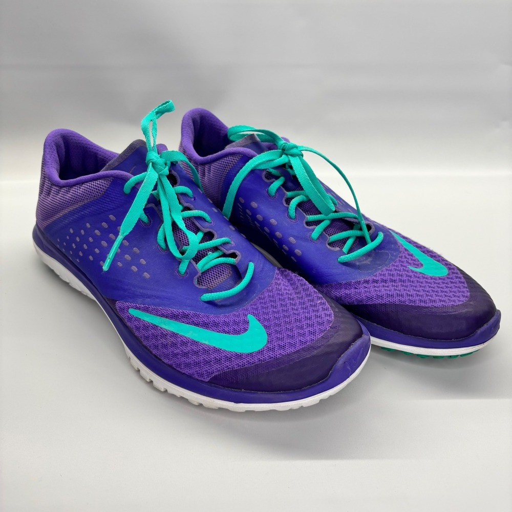 Nike FS Lite‎ Run 2 Womens 8.5 Purple Teal Running Shoes 684667-500